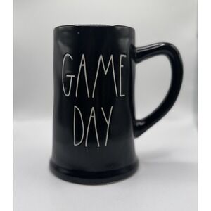 Rae Dunn GAME DAY Beer Mug Black 2021 Artisan Collection‎